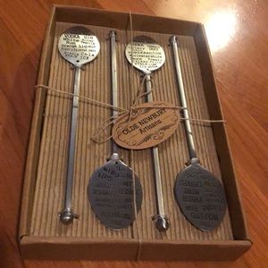 Hand Stamped Cocktail Stirrers